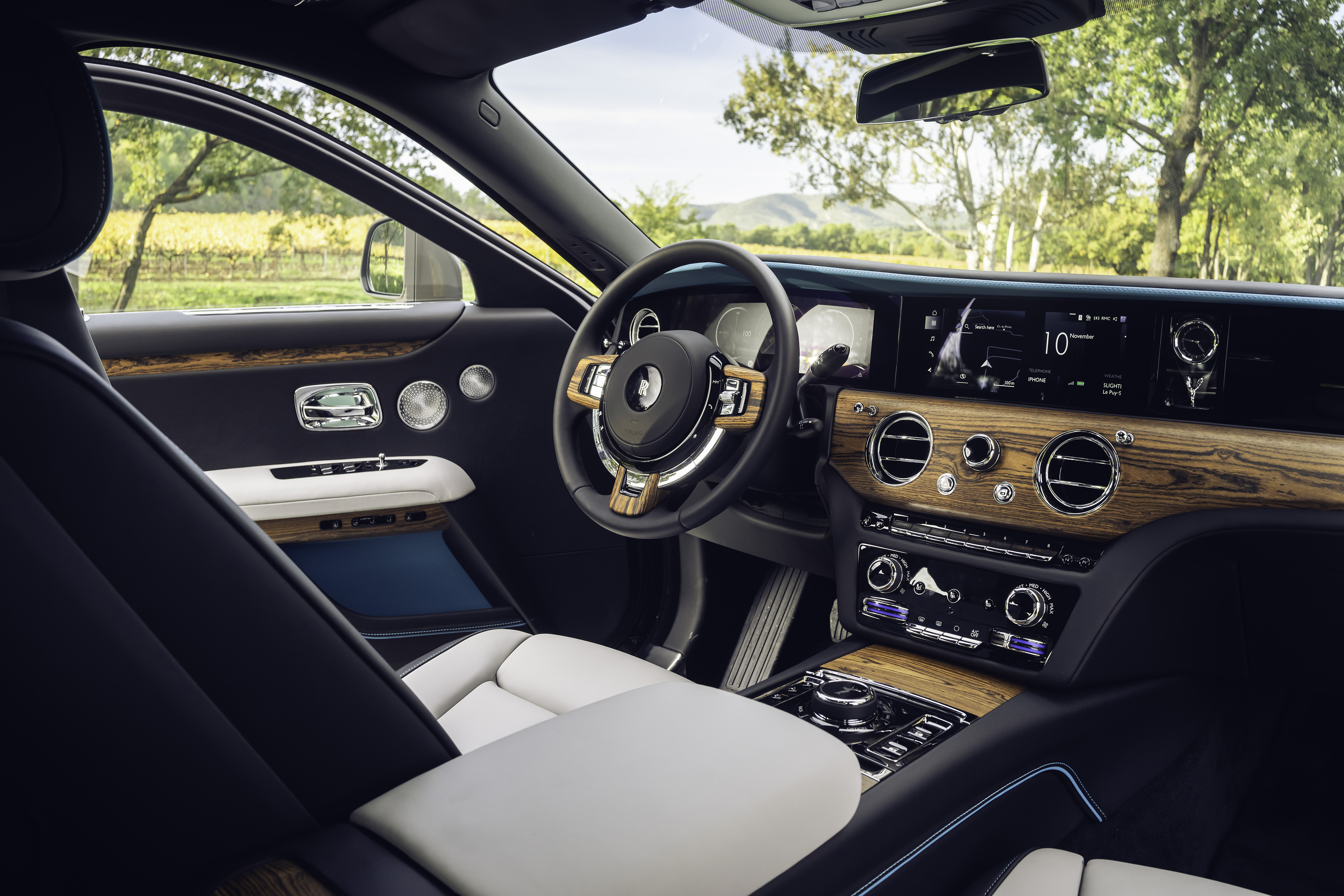 Rolls-Royce interior.